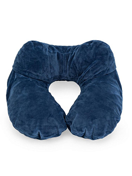 Подушка для путешествий 30х30х12см надувная синий полиэстер 000000000001226499