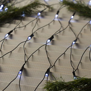 Гирлянда-Сеть 2х2м 224LED LUAZON LIGHTING IP20 8 режимов 220В тёмная нить свечение белое 000000000001208004