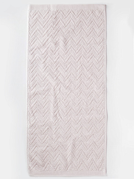 Полотенце махровое 30х60см LUCKY Зигзаг светло-серый хлопок 100% 000000000001214715