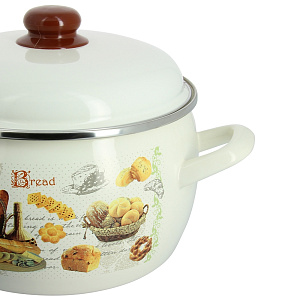 Кастрюля 5,3л Хлеб металлическая крышка 000000000001084086