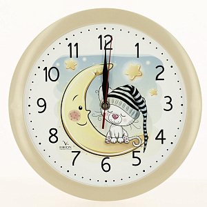Часы настенные П1-14/7-316 Котёнок на луне 000000000001164265
