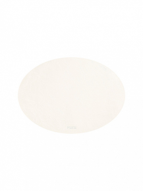 Салфетка сервировочная 45x32см DE'NASTIA Металлик овальная белый ПВХ 000000000001221296