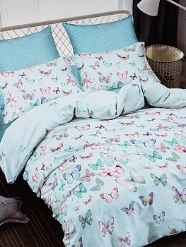 Комплект постельного белья 1,5-спальный BUENAS NOCHES Fiona Пододеяльник на молнии 145х215см простыня 150х215см наволочка 70х70см-2шт сатин хлопок 000000000001215535