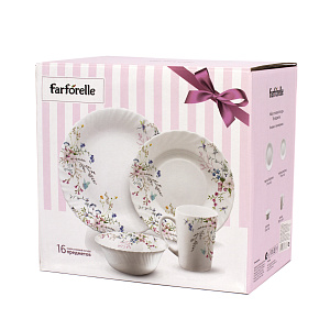 Набор столовой посуды 16 предметов FARFORELLE Цветущий луг стеклокерамика Набор столовой посуды 16 предметов FARFORELLE Цветущий луг стеклокерамика 000000000001216082