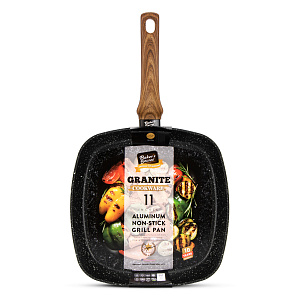 Сковорода Гриль 28см BAKER`S SECRET GRANITE индукция алюминий 000000000001219976