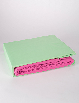 Комплект постельного белья Евро ПАВЛИНА Манетти однотонный полисатин 000000000001213571