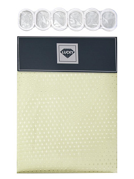 Штора для ванной 180х180см LUCKY ДАЙМОНД с кольцами бежевый полиэстер 000000000001228455