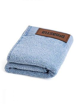 Полотенце махровое 40х60см DE'NASTIA Джинс эффект голубой хлопок-100% 000000000001214339