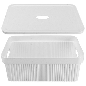 Ящик 13л 38х27х14,4см ECONOVA VELVET светло-серый пластик 000000000001223395