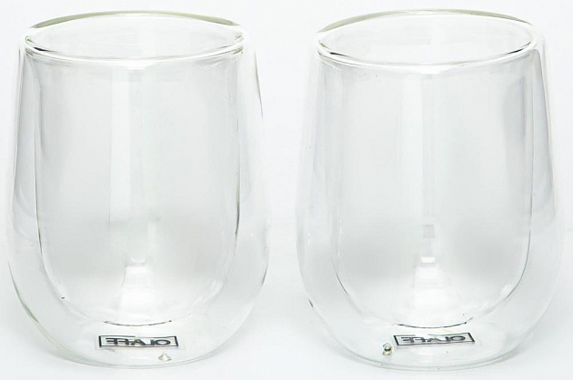 Набор стаканов 2шт 290мл OLAFF двойные стенки подарочная упаковка стекло 000000000001206624