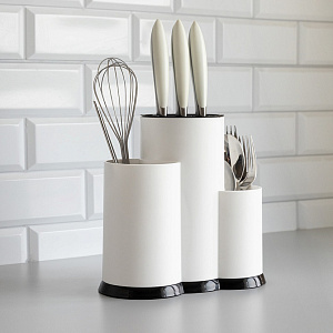 Подставка для кухонных принадлежностей 23x20x11см DE'NASTIA белый полипропилен 000000000001218803