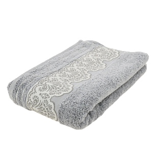 Полотенце 70х130см CLEANELLY Сальвьетта махровое плотность 460гр/м серый 100% хлопок ПЦ3501-3025,350 000000000001198601