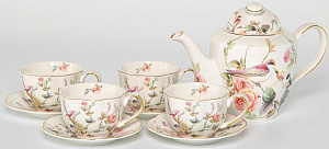 Сервиз чайный 9 предметов (чашка 250мл-4шт/блюдце-4шт/чайник 1,25л) BALSFORD Анадэ подарочная упаковка фарфор 000000000001205656