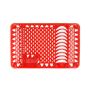 Большая сушилка для посуды Idea, красный 000000000001129715