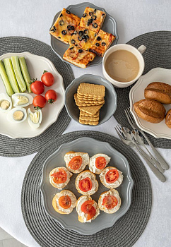 Тарелка десертная 21см DE'NASTIA Romeo серый глянцевый керамика 000000000001216763