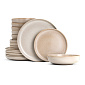 Набор столовой посуды 18 предметов LUCKY бежевый керамика