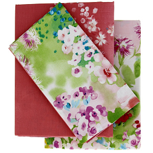 Комплект постельного белья 1,5спальный DE'NASTIA Сатин Мелодия весны 70x70см-2шт C010267 000000000001103101