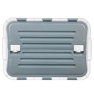 Контейнер 10л VERDE для хранения пищевых продуктов и различнных предметов. Крышка с клипсами. Прозрачный. Полипропилен 000000000001212155