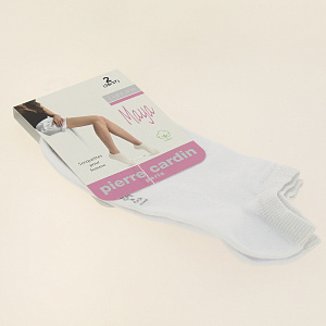 Носки женские р.35-37 PIERRE CARDIN Майа укороченные белые 95%хлопок 5%эластан 000000000001198272
