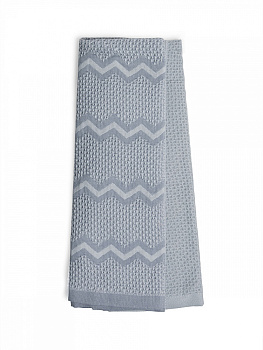 Набор полотенец кухонных 35x70см 2шт DE'NASTIA 270гр вафля зиг-заг/однотон синий хлопок 000000000001228568