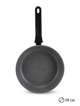 Сковорода 26см CASTA глубокая серый мармор антипригарное покрытие бакелитовая ручка литой алюминий 000000000001229146