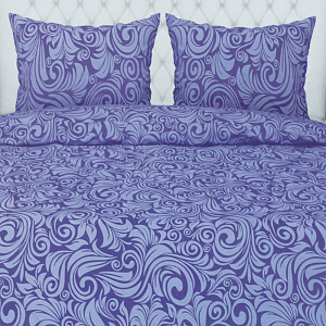 Комплект постельного белья 1,5-спальный ТРАДИЦИЯ Узоры рис068 Вид9/8 синий белоземельная бязь хлопок 100% 000000000001207156