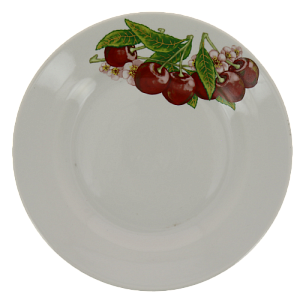 Тарелка десертная фарфор 200 мм супадкий край Вишня,069442 000000000001193473