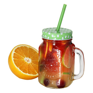 Кружка-банка с соломкой Koopman, 400мл 000000000001153007