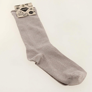 Носки женские с люрексом высокие р.36-40/23-25 000000000001181525