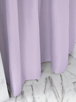 Шторка для ванной 200x180см DE'NASTIA водоотталкивающая пропитка лавандовый полиэстер 000000000001214401