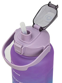 Бутылка для воды 2л  градиент фиолетовый пластик 000000000001228494