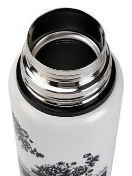 Термос 600мл ST с клапаном с 2мя кружками белый нержавеющая сталь 000000000001229291