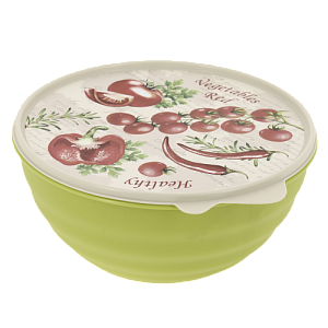 МИСКА С КРЫШКОЙ С ДЕКОРОМ WAVE 1,55Л Phibo 4332452 000000000001198281