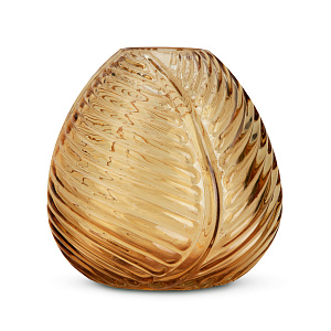 Ваза 12см Лист золото стекло 000000000001220752