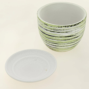 Горшок для цветов декоративный керамический Техно зеленое яблоко №4 1 л ГК 32 000000000001202938