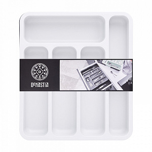 Органайзер для столовых приборов 31x35x5,5см DE'NASTIA белый полипропилен 000000000001223477