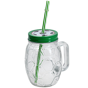 Кружка-банка 400мл Футбол прозрачная M020137/R030481 стекло 000000000001175931