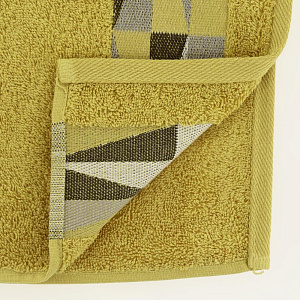 Полотенце 50х90см CLEANELLY BASIC Трианголи махровое плотность 460гр/м желтый 100% хлопок ПЦ2601-4477,15-0960 000000000001201416