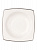 Тарелка суповая 23см 370мл DE'NASTIA MARE белая с черной каймой фарфор 000000000001209945