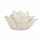 Подсвечник 11,5х6см Лотус белый керамика