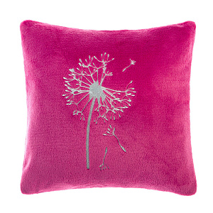 Наволочка "Этель" Одуванчик", вишневая, р-р 40 х 40 см, 100 % п/э 2853381 000000000001185430