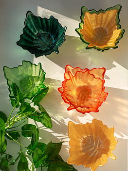 Ваза-конфетница 14см EFE GLASS Цветок прозрачный золото стекло 000000000001213530