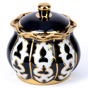 Сахарница Пахта 450мл ASIA PORCELAIN с титановым напылением фарфор 000000000001204891