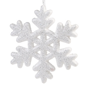 Новогоднее подвесное украшение Снежинка мерцание из пенопласта 10,5x10,5x1см 82336 000000000001201835