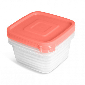 Набор контейнеров 3шт 450мл MARTIKA Унико для СВЧ квадратный 000000000001151805