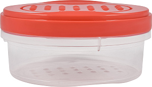 Банка для продуктов Plast Team PATTERN, с закручивающейся крышкой, 0,35л, коралловый, 115х115х52 (PT1127) 000000000001201508