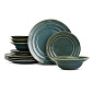 Набор столовой посуды 12 предметов бирюза керамика