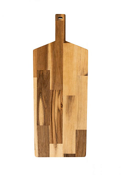 Доска универсальная 72x28x2см DE'NASTIA прямоугольная большая с ручкой светло-коричневый дерево акация 000000000001216971