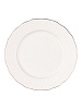 Тарелка десертная 21см DE'NASTIA IREM белая с медной каймой фарфор