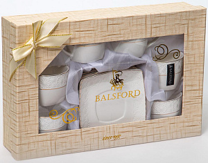 Набор кофейный 12 предметов (чашка 120мл-6шт/блюдце-6шт) BALSFORD Нежность подарочная упаковка фарфор 000000000001200573